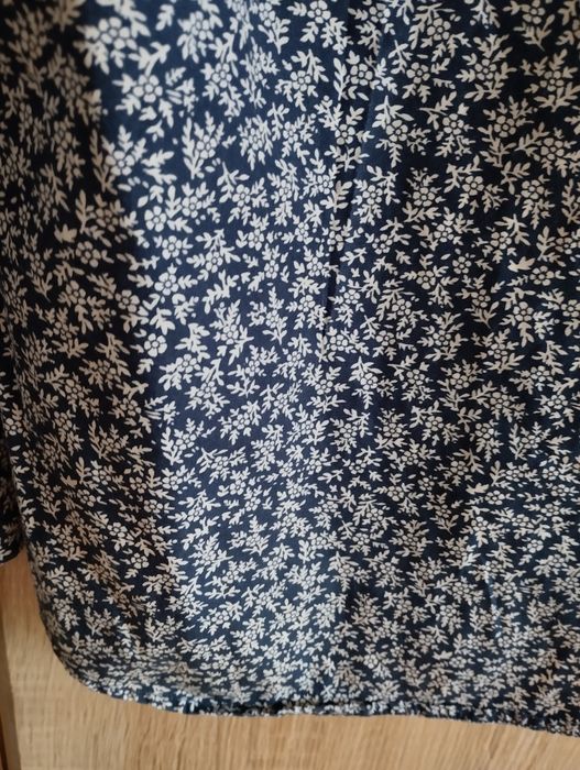 Koszula w kwiaty kwiatki granatowa w wzory Wólczanka męska M