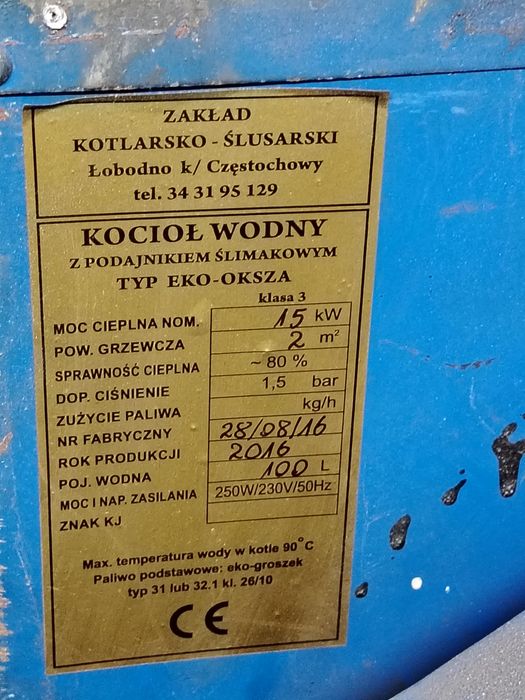 Sprzedam cześci do pieca