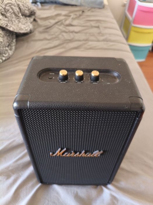 Coluna Bluetooth MARSHALL Tufton Brass (Autonomia: Até 20 horas - Preto)