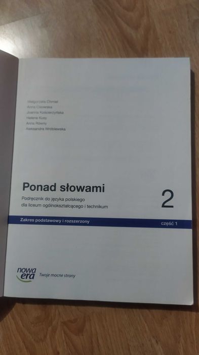 Ponad słowami 2 część 1 zakres podstawowy i rozszerzony Nowa Era