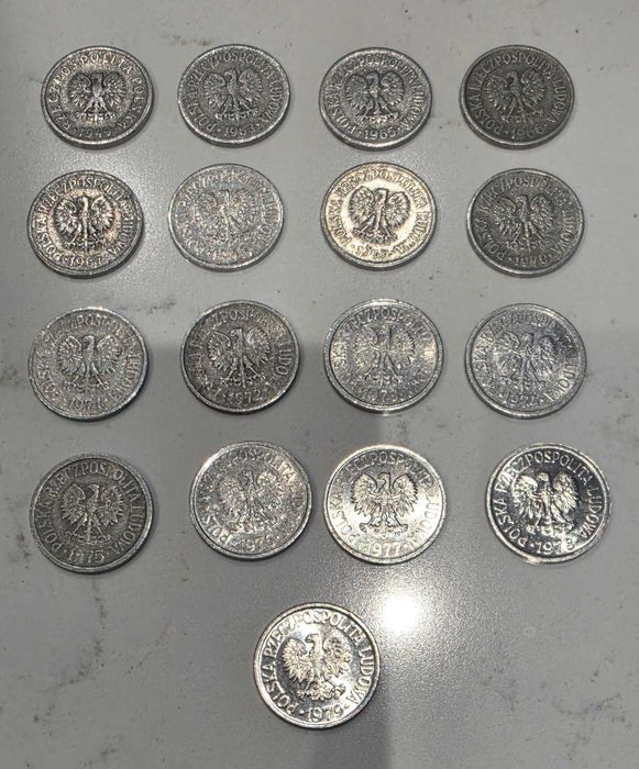 10 groszy zestaw PRL 1949 - 1979 (17 monet)