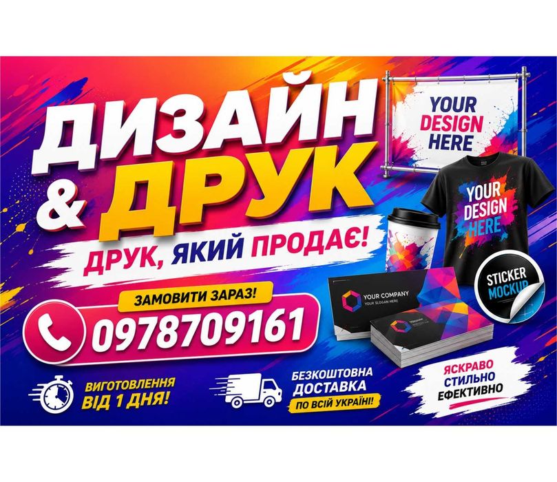 Друкуєм Візитки, Флаера, БАНЕР, Плівка, Холст, ПЛАСТИК карти  ТЕРМІНОВИЙ ДРУК Візитки, листівки, наклейки, плакати та вся поліграфія в одному місці