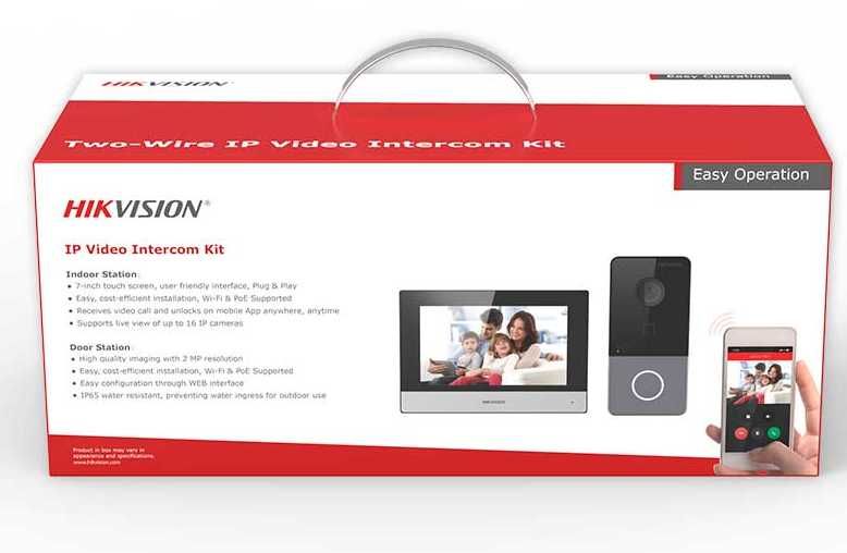 Комплект IP-видеодомофона Hikvision DS-KIS603-P