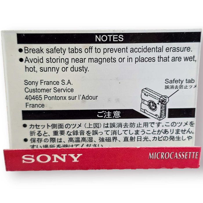 Microcassete SONY MC-60 – 60 Minutos – Com Caixa Original