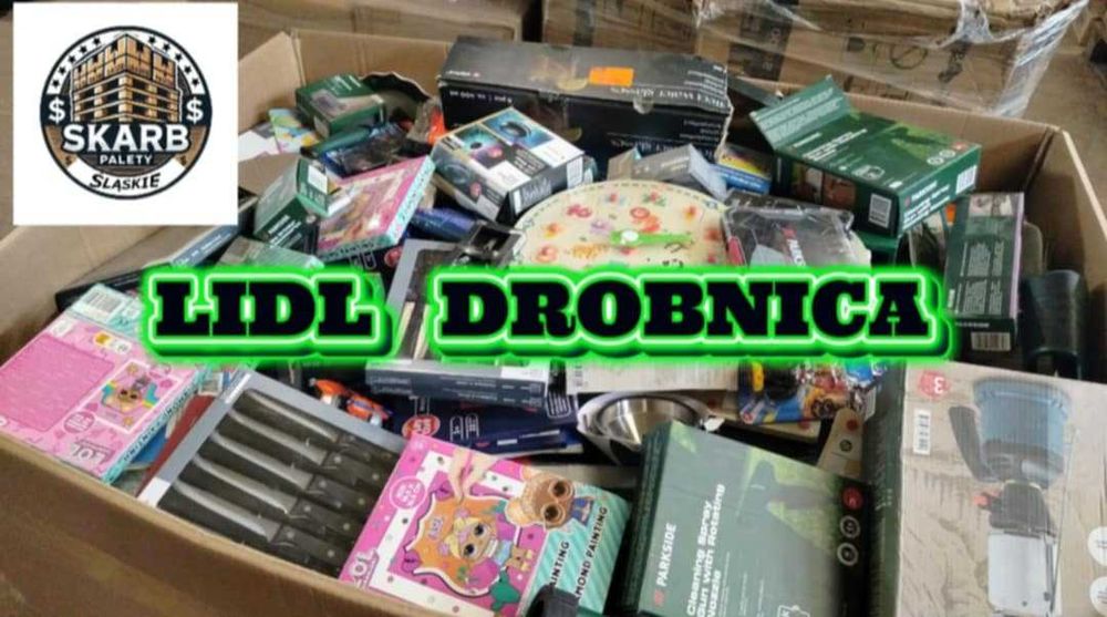 Palety Lidl drobnica Parkside paleta