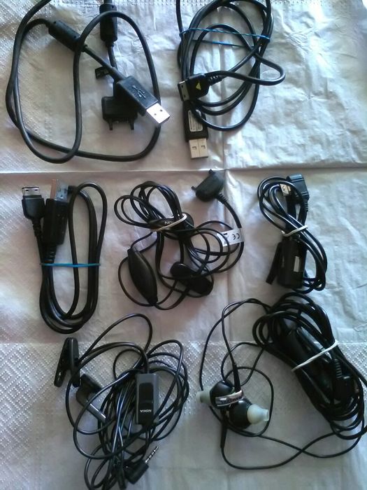 Samsung, nokia, sony ericsson, słuchawki, kable