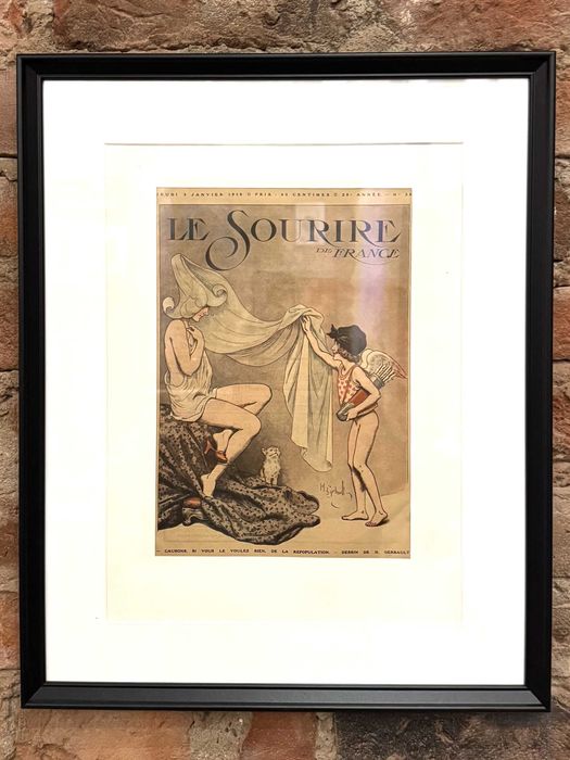 Plakat Vintage prasowy Le Sourire De France 1918r.  ! Sklep Warszawa !