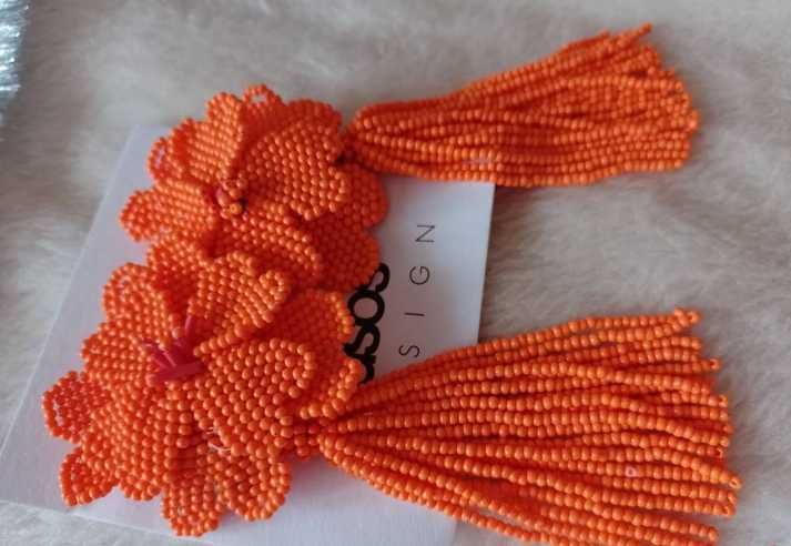 ASOS/Długie, Bogato zdobione kolczyki z Londynu, NOWE
