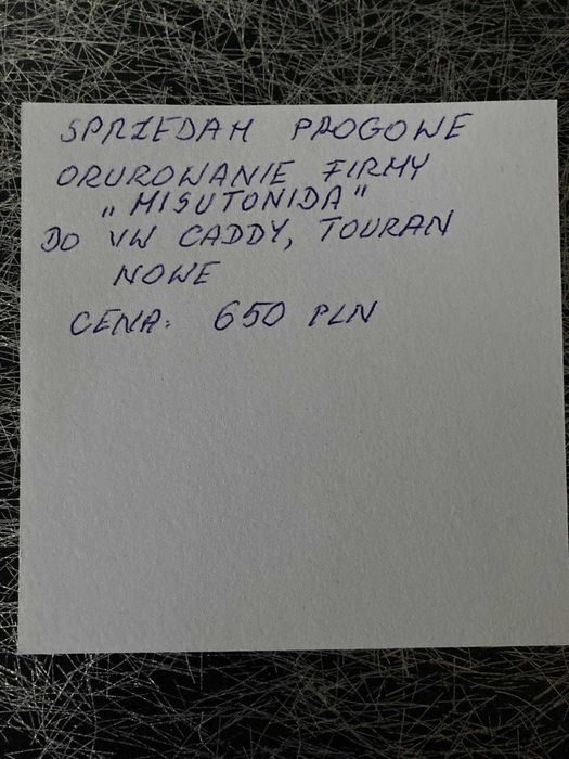 Progowe orurowanie VW Candy , Touran nowe filmy Misutondia