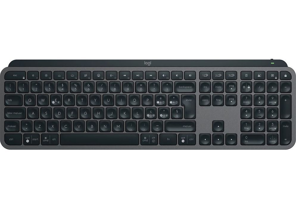Klawiatura bezprzewodowa Logitech MX Keys S Graphite Italiano QWERTY (920-011575)