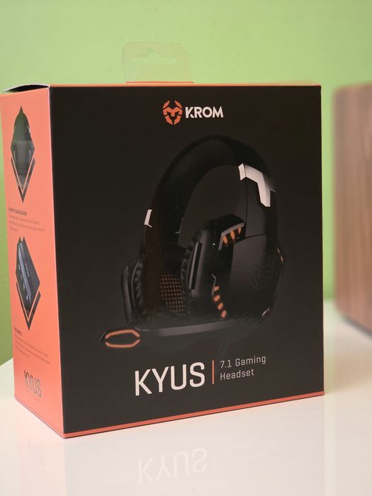 Headset Gaming Krom Kyus 7.1 – Som Surround (Almofadas em Tecido)