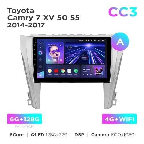 Штатная магнитола Teyes CC3 2k 4+32 Gb Toyota Camry XV 50 55 2014-2017