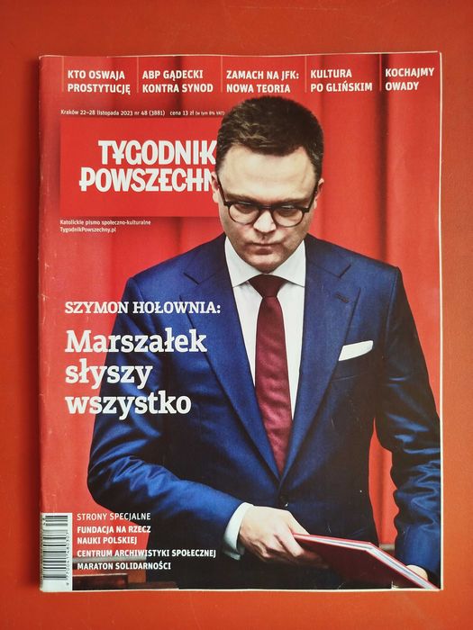 Tygodnik Powszechny nr 48/2023, 22-28 listopada 2023, Szymon Hołownia