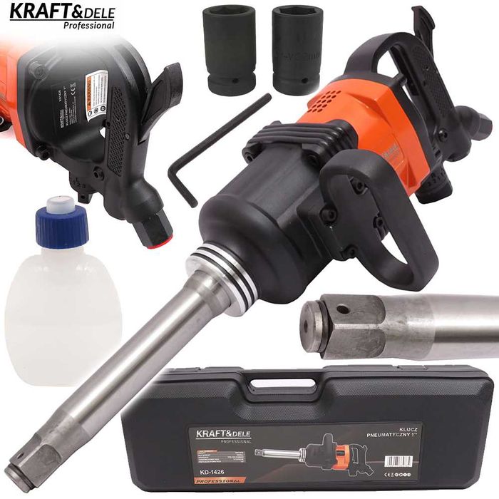 KRAFT&DELE Klucz Pneumatyczny Udarowy 4800nm 1' Długa Nasadka KD1426
