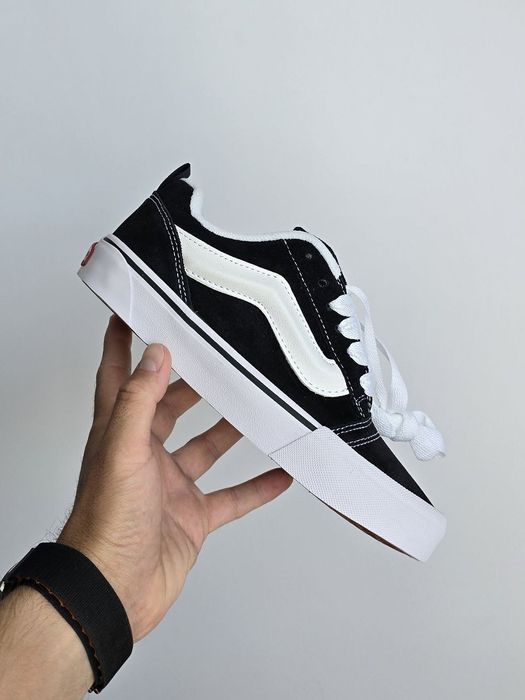 Vans KNU Skool Black White кеди венс кну скул