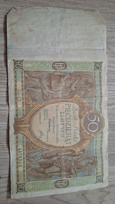 Banknoty 50 złotych, rok 1929