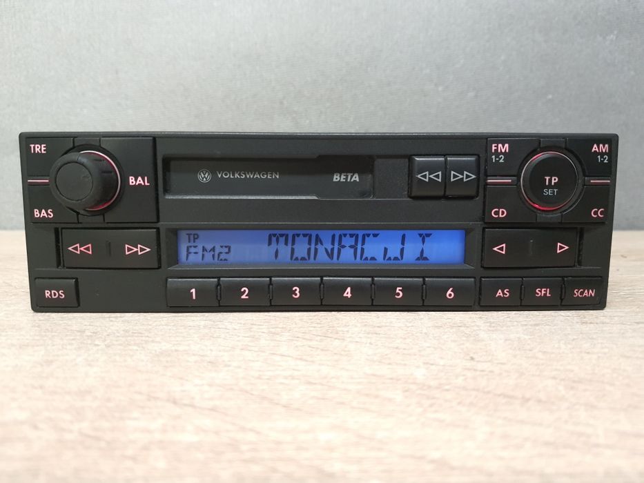 Radio Oryginalne Volkswagen BETA 5 V VW Golf 4 Passat b5, Polo, Gamma