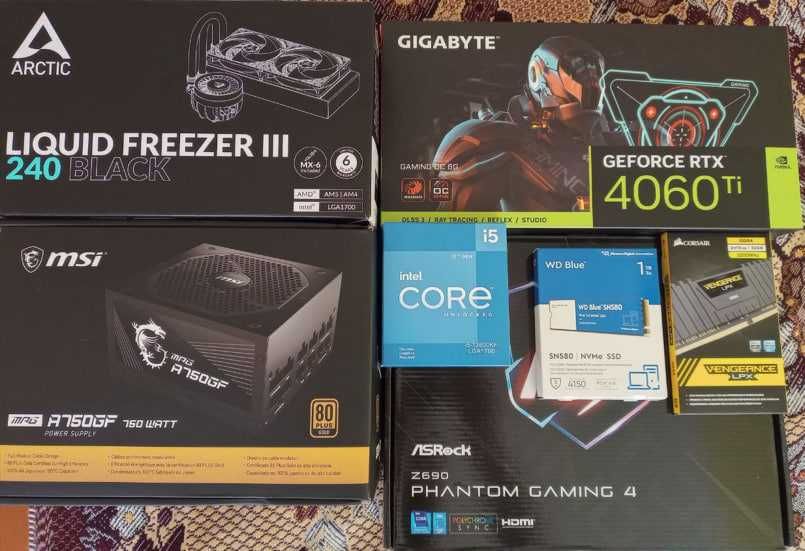 Snow Dragon - 12600KF\RTX4060Ti\32RAM\Z690\1TB SSD\MSI 750W гарантія