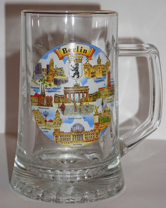 Kufel szklany do piwa z nadrukiem 	400 ml