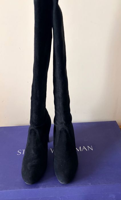 Kozaki za kolano Stuart Weitzman Highland  Boots Black