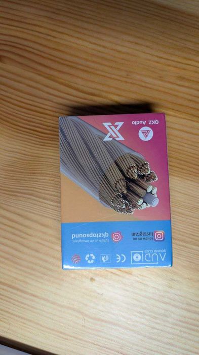 Кабель 3.5мм QKZ T1 Blue/Yellow/Brown