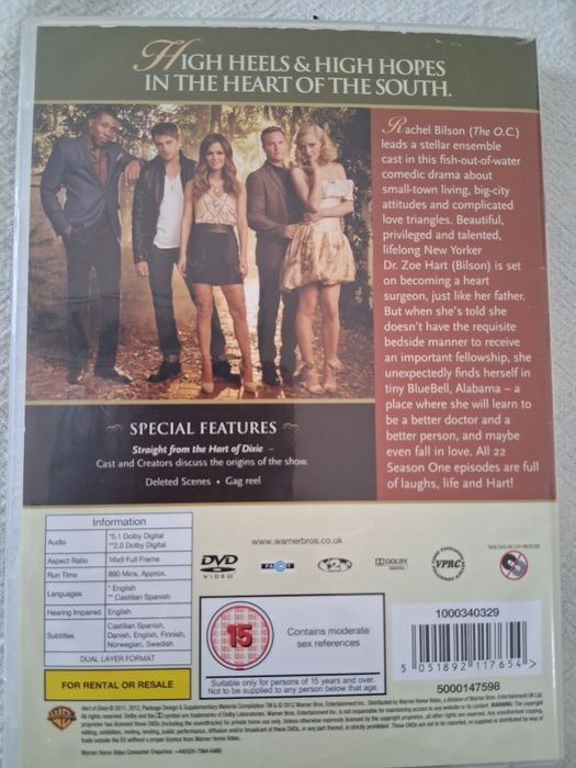 Coração de Dixie, 1'. temp, série 5 dvd