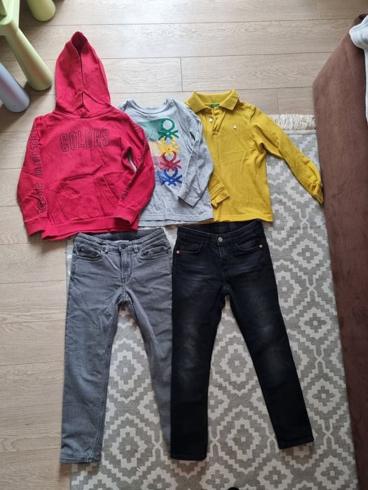 Одежда на мальчика 6-7лет Benetton,H&M. Худи,кофта,джинсы,поло