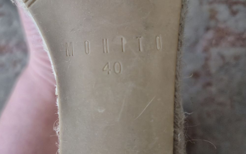 Mohito sandały espadryle na koturnie zamszowe r. 40