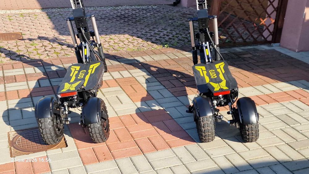 Duża Hulajnoga 3 kołowa OOTD T30 , 60V 3200W , zasięg 100KM , Stan jak Nowa.
