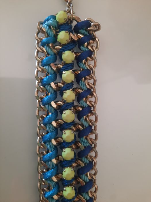 Pulseira azul e verde