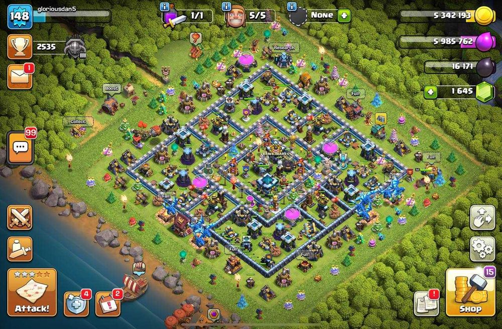 акаунт клеш оф кленс