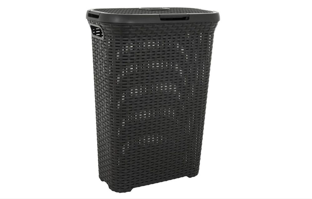 Curver Kosz na bieliznę Rattan Style 40L ciemny szary