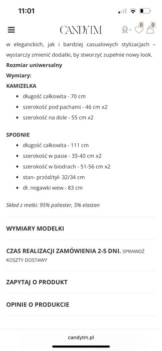 Nowy elegancki komplet