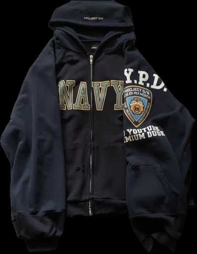 Project g/r navy zip