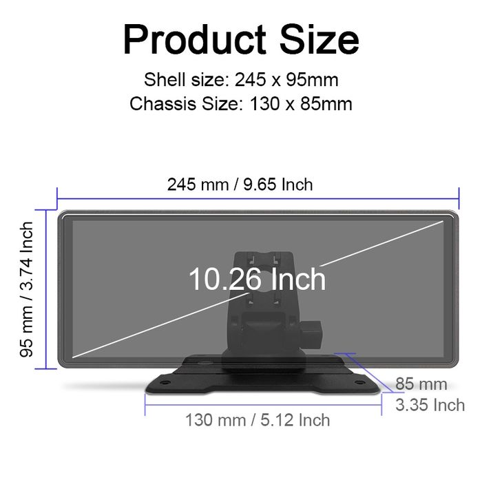 Автомобильный Монитор с Carplay и Android Auto  Дисплей 10"