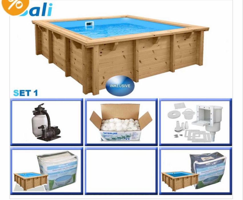 Piscina de madeira Interline Bali 210x210