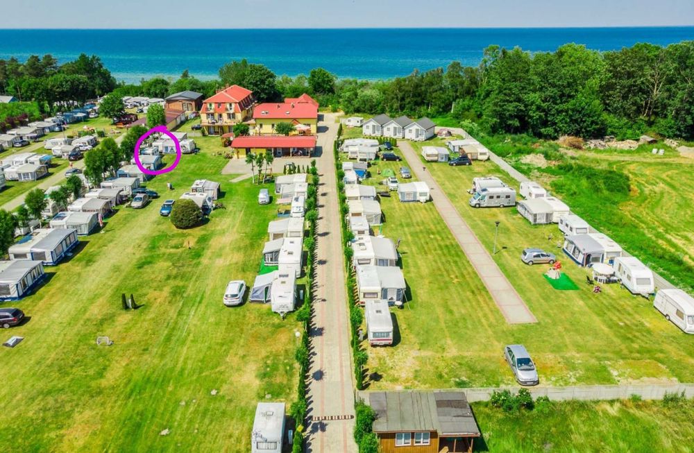 Wynajmę przyczepę kempingową 20 m od plaży