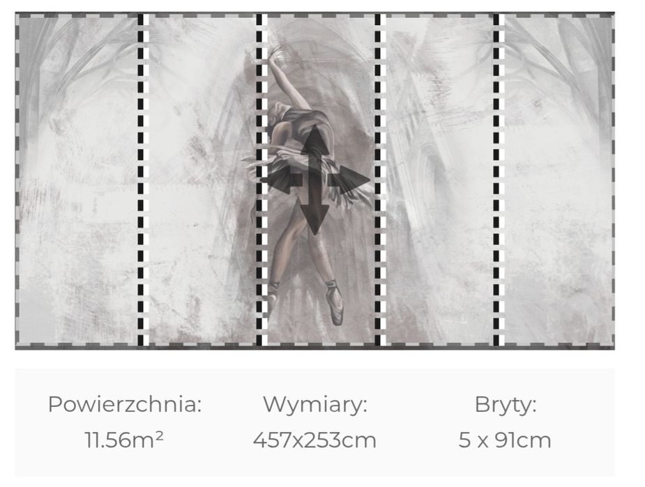 Fototapeta Baletnica w tańcu winylowa na flizelinie 360 g NOWA