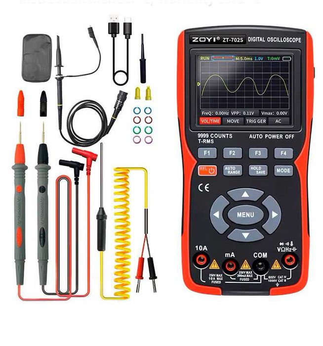 Osciloscopio automotivo digital portatil Zoyi ZT-702S 2 em 1