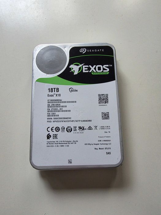Seagate Exos X18 18TB SAS 12Gb/s - Enterprise HDD (ST18000NM004J)
