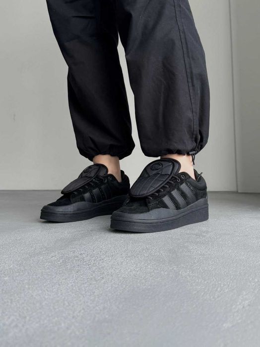 Кроссовки Adidas Campus x Bad Bunny Full Black  Оригинал женские новые