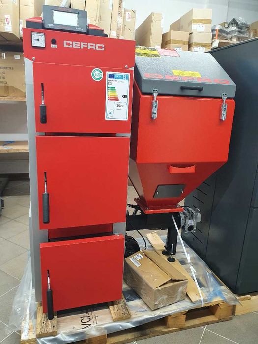 Kocioł na węgiel Defro komfort eko 15kw piec na ekogroszek z podajnikiem