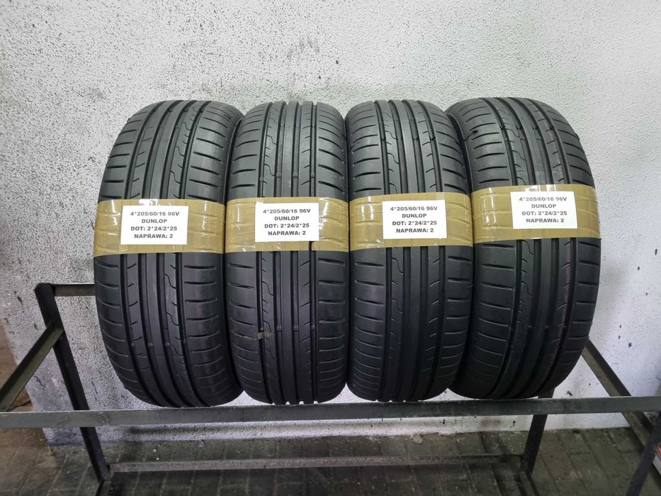 205/60/16 96V Dunlop Sport Bluresponse KOMPLET MONTAŻ WYSYŁKA K-lin