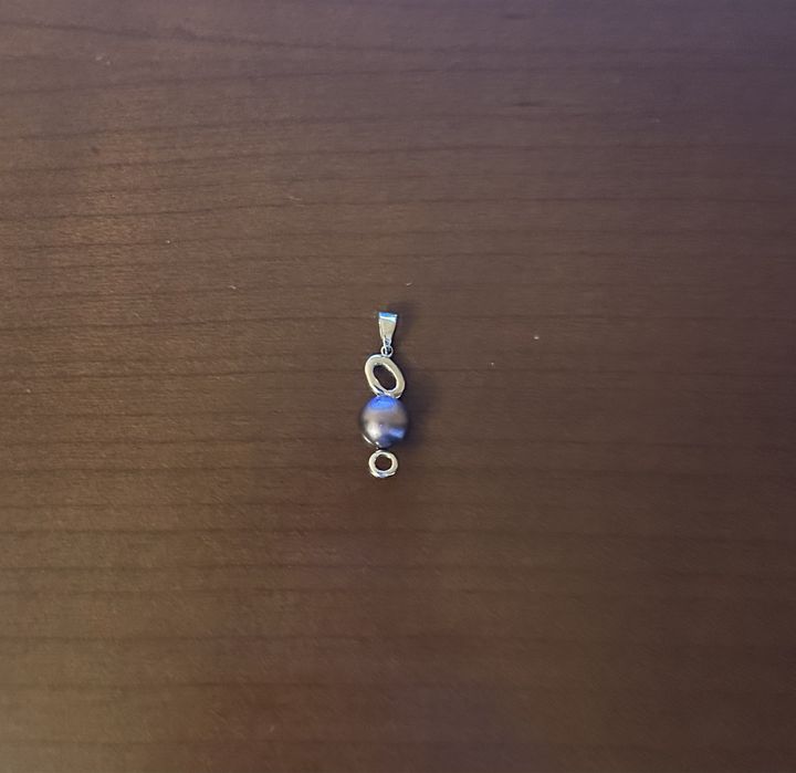 Подвеска из серебра 925 с жемчугом