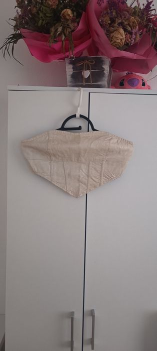 Crop top skórzany shein 36 S