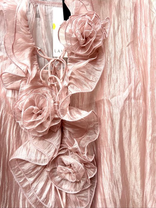 Блуза с воланами романтичная, нарядная, Италия .