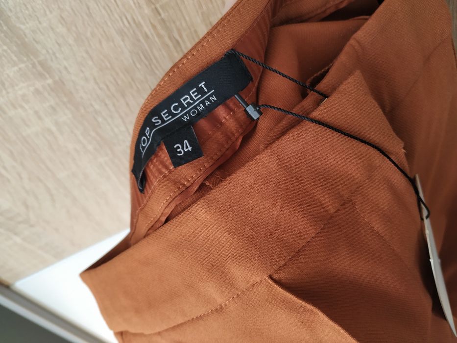 Wąskie ceglane spodnie damskie, XS, 34, NOWE, top secret