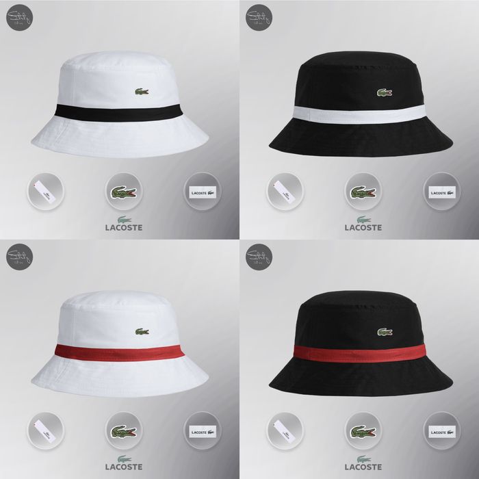 Панамки котонові Lacoste Bucket Hat, різні моделі. Панами, кепки.