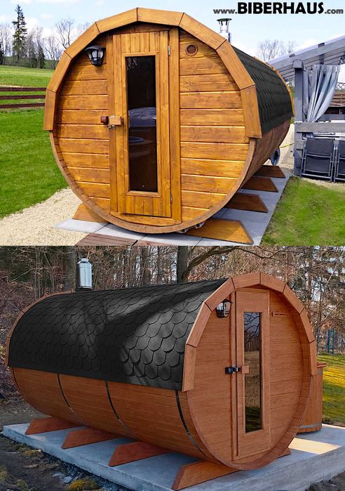 SAUNA Ogrodowa 400 cm + GRATIS Beczka 500L + Akcesoria