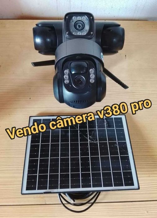 Câmera v380 painel solar